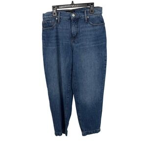 Banana Republic Barrel Jeans Womens 26/2 Petite Blue High Rise Curved